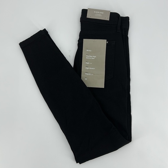 NEW Everlane The Way-High Skinny Jean in Black Size 26 - Picture 6 of 8